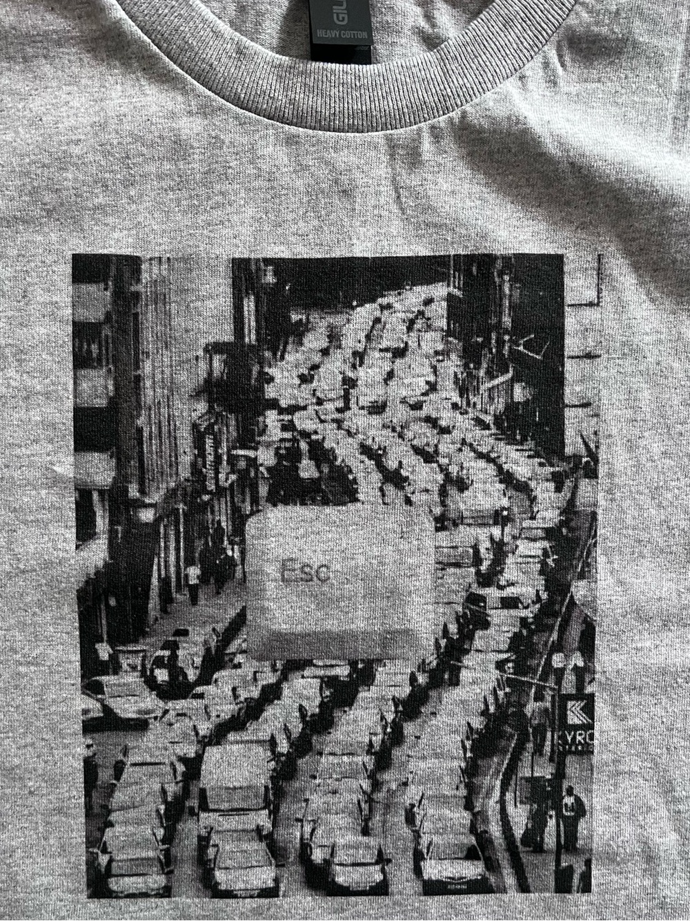 ESC street style punk color charcoal grey size mediumUnisex shirt